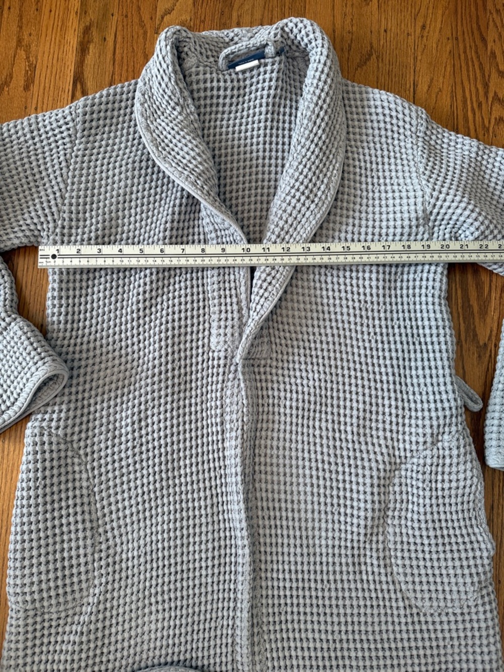 Brooklinen Gray Waffle Knit Robe L - Picture 6 of 12